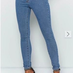 Abrand Australia Blue High Wasted Skinny Jeans, 30